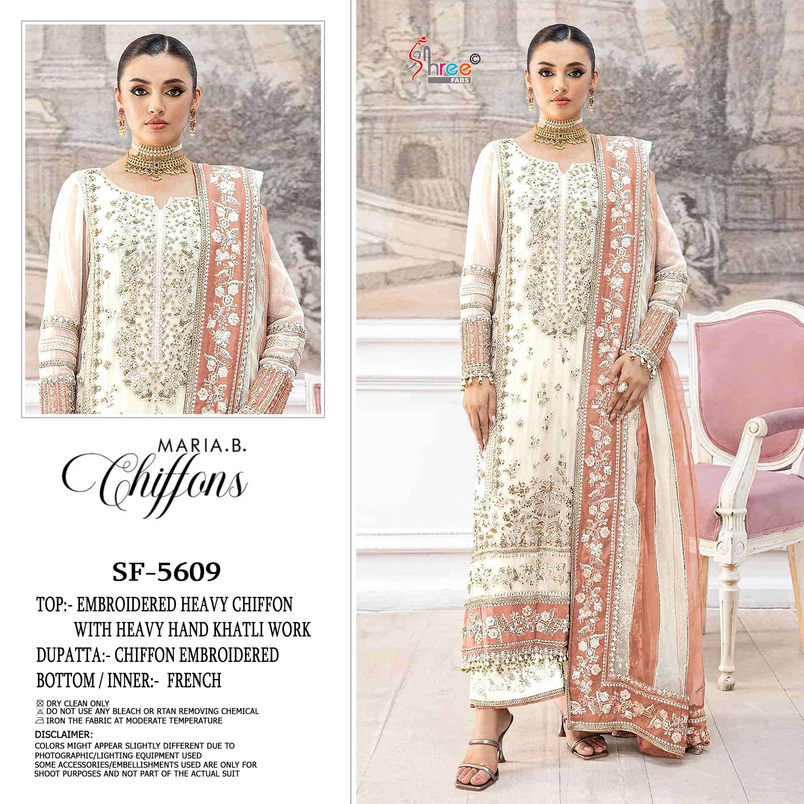 5609 COLOR By SHREE FABS Beautiful Pakistani Suits Colorful Stylish Fancy Ethnic Wear Chiffon Dresses At Wholesale